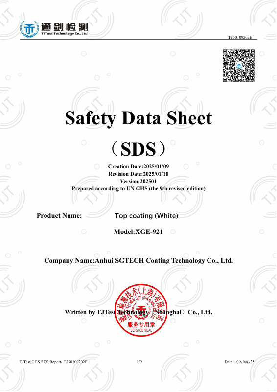 Top Coating White MSDS